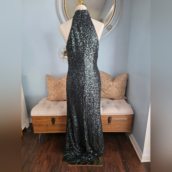 Badgley Mischka Sequin Evening Dress - Picture 6 of 8